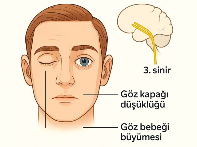 Üçüncü sinir felci nedir? Göz kapağı düşüklüğü ve göz bebeği büyümesi birlikteyse ne düşünülür?